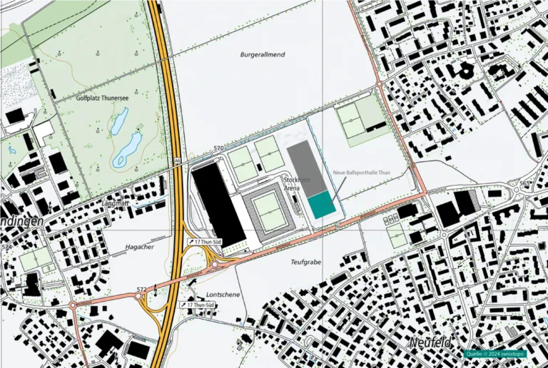 Situationsplan Thun Süd